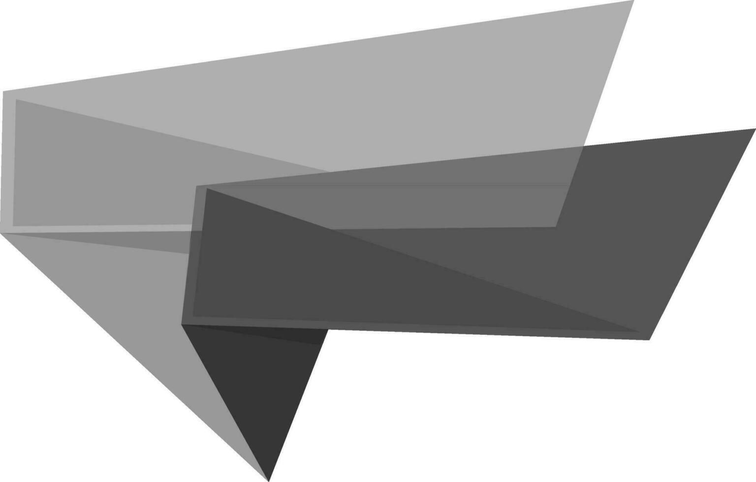 Blank gray and black ribbon. vector