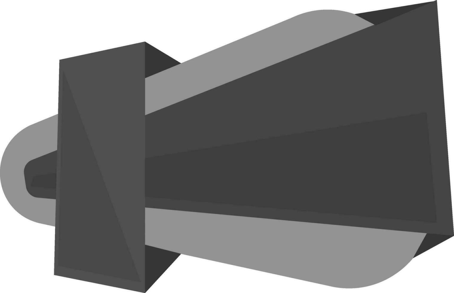 Black and gray ribbon. vector