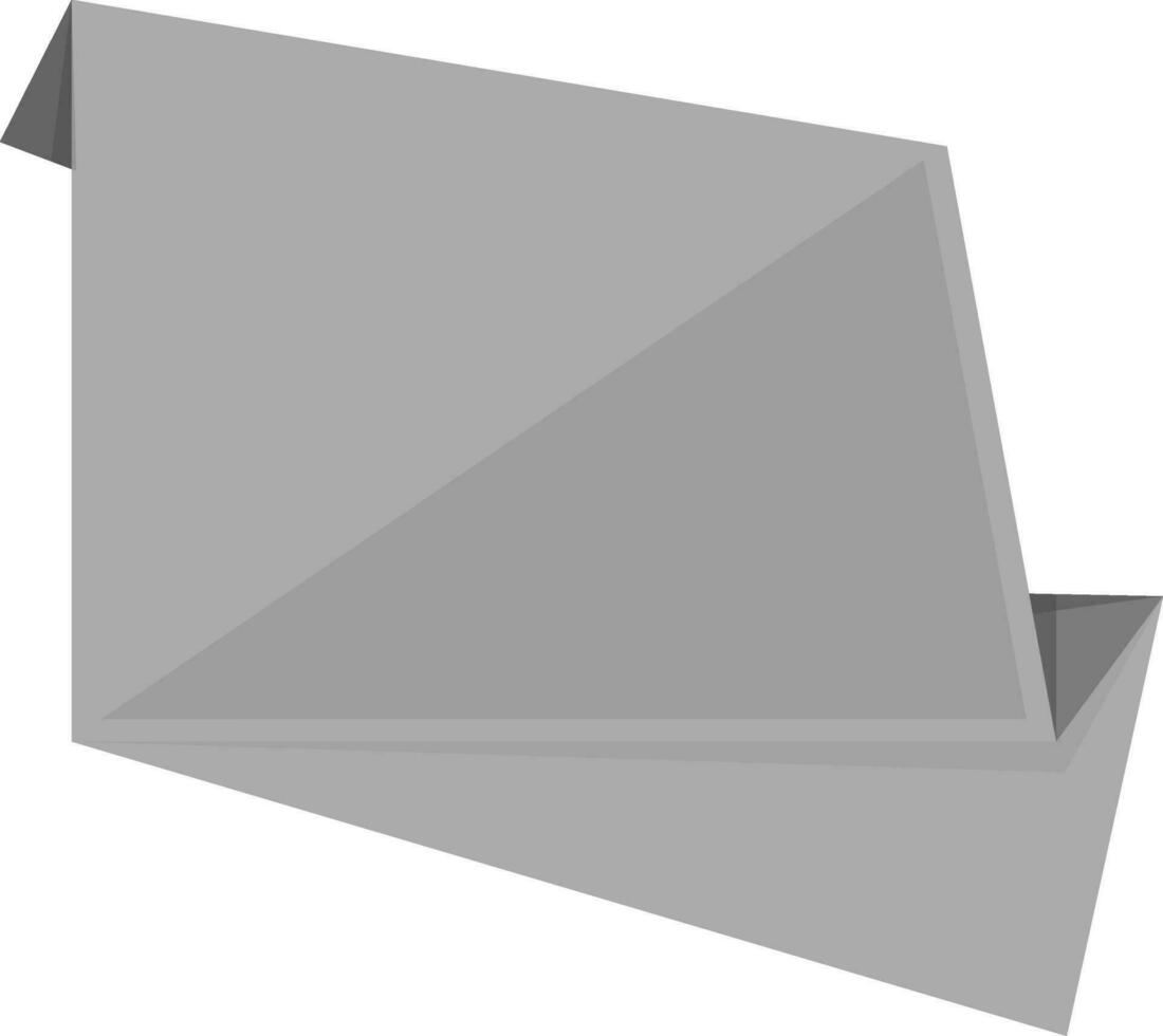 Gray blank paper tag or sticker. vector