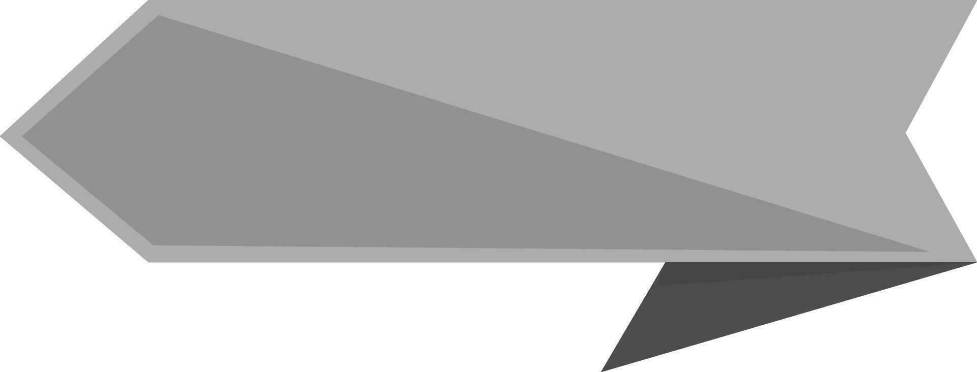 Arrow style gray and black ribbon. vector