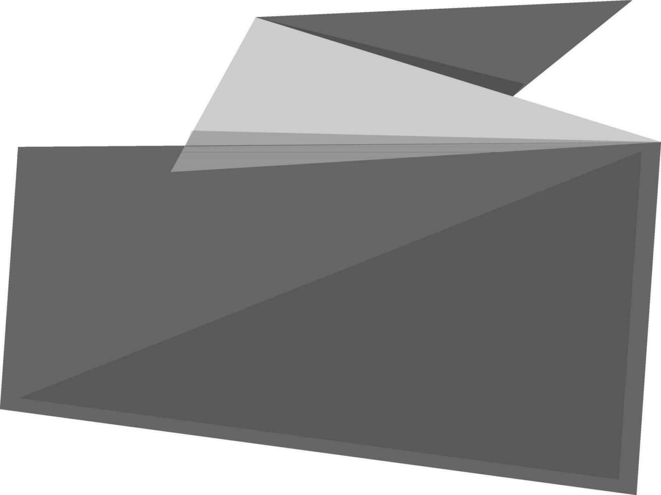 Black and gray blank ribbon. vector