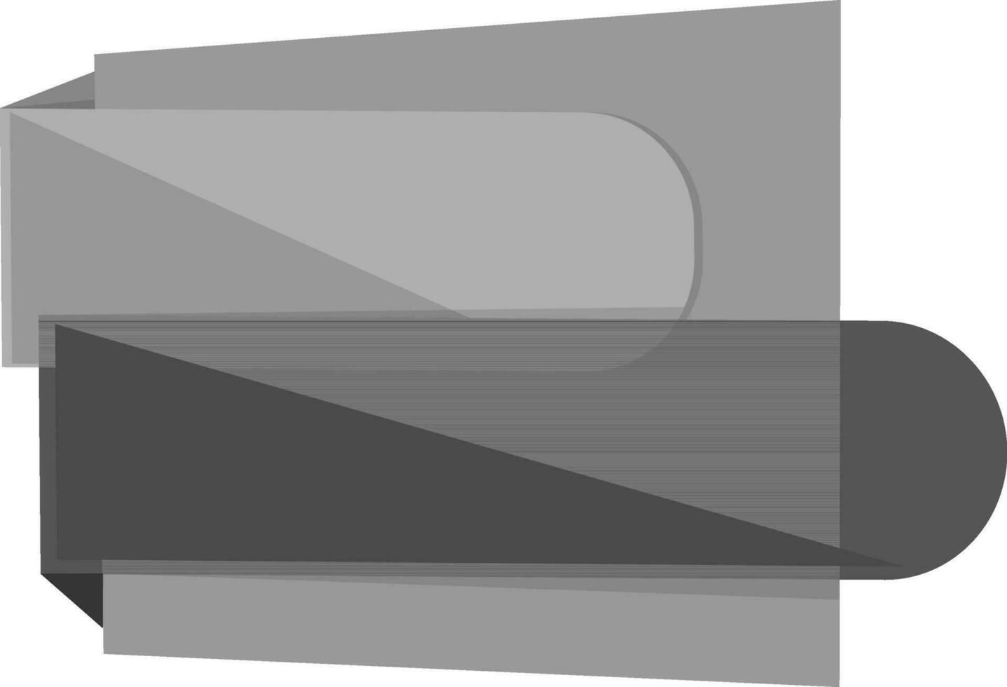 Ribbon in black and gray color. vector