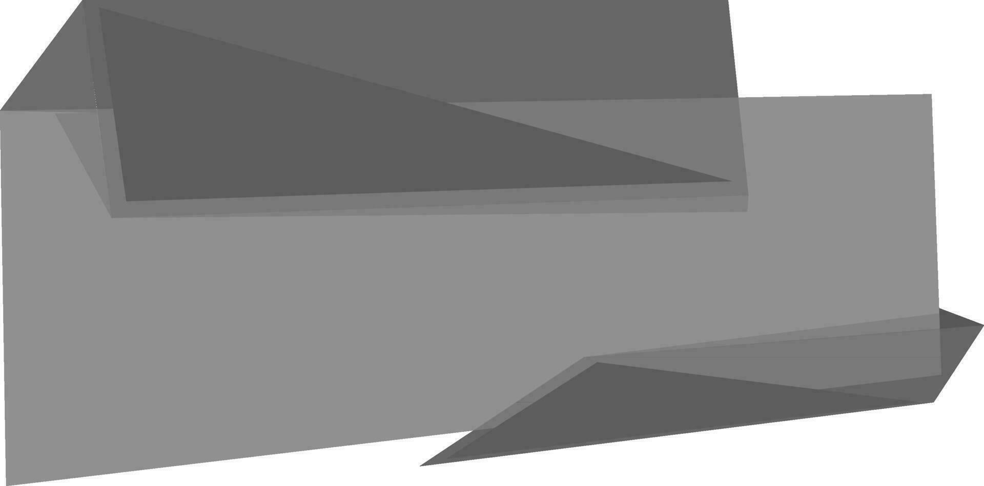 Stylish gray and black ribbon. vector