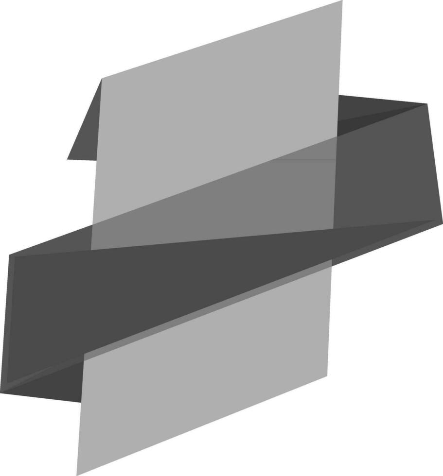 Stylish black and gray ribbon. vector