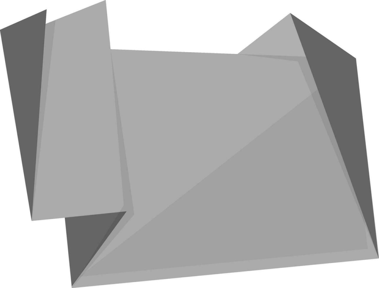 Gray paper tag or ribbon. vector