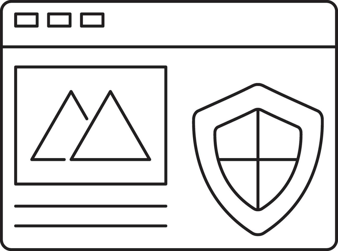 contenido proteccion firmar o símbolo. vector