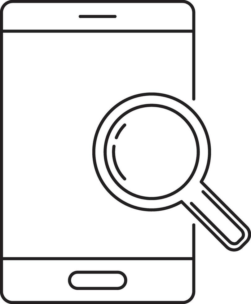 Search sign or symbol in flat style. vector