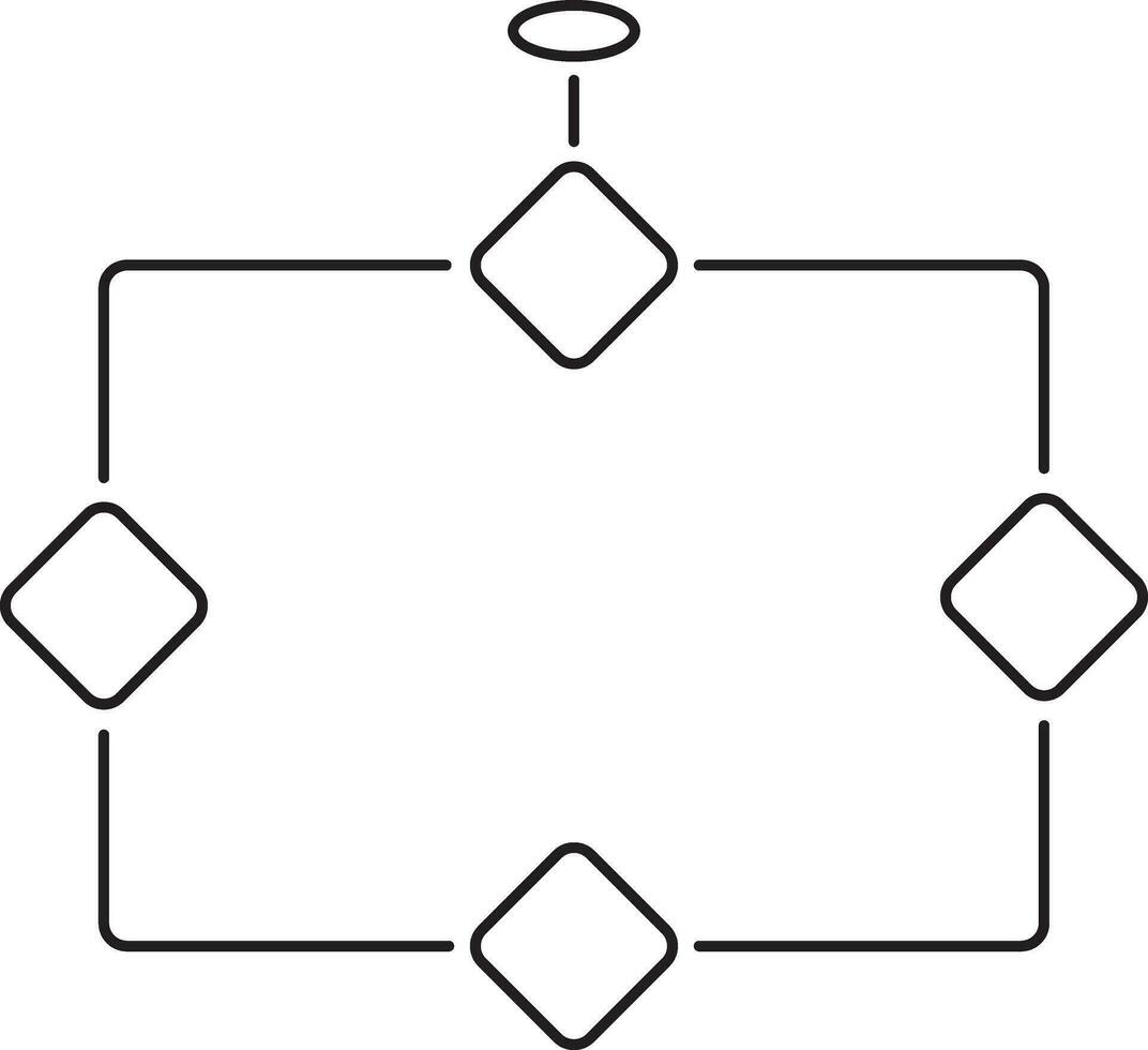 Flowchart sign or symbol. vector