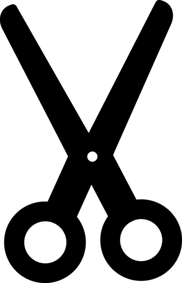 black and white style of scissor icon in flat style. vector