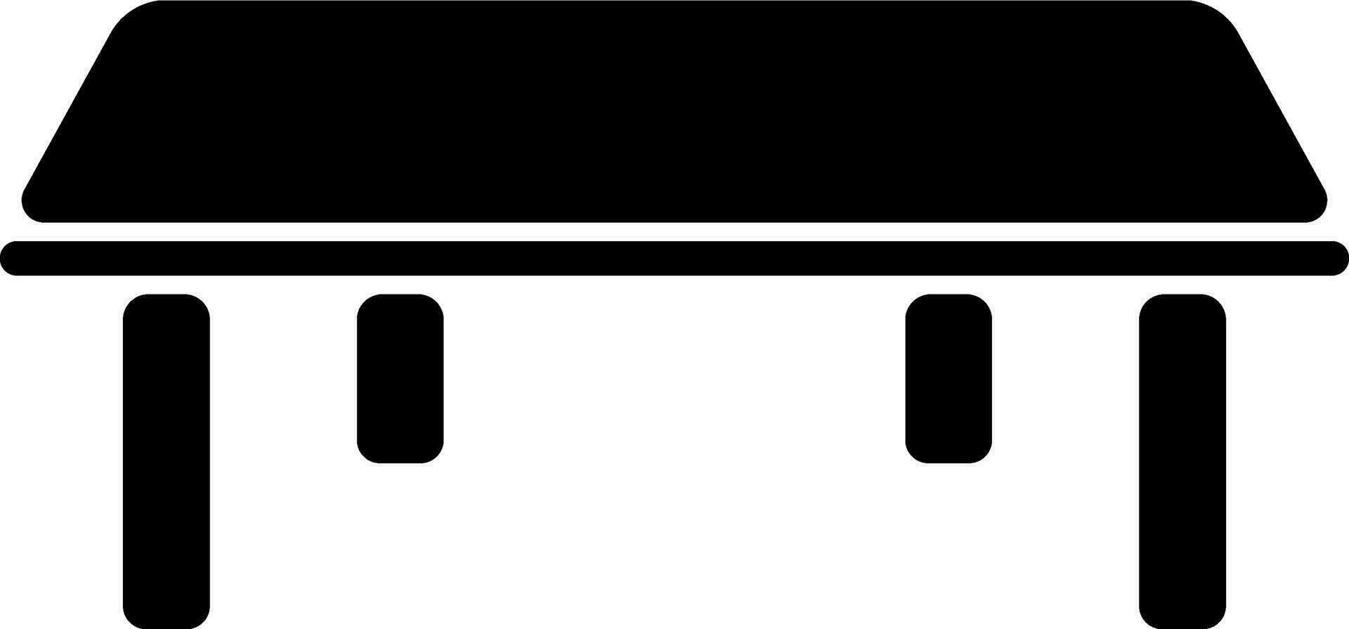 Flat style of wooden table icon. vector