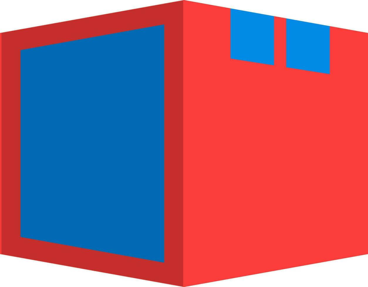 Illustration of carton in red and blue color. vector