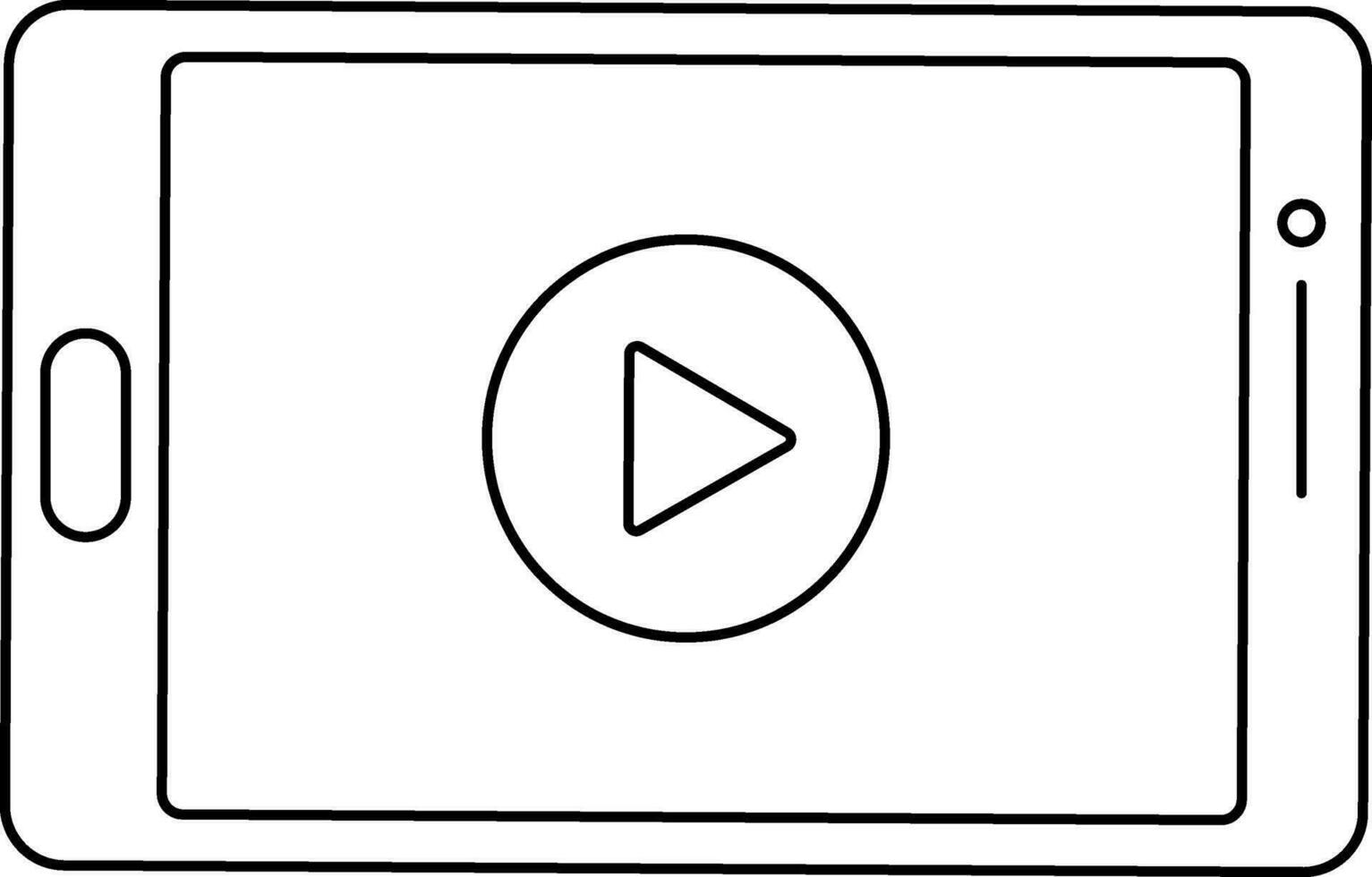 Play button audio video media technology concept. vector