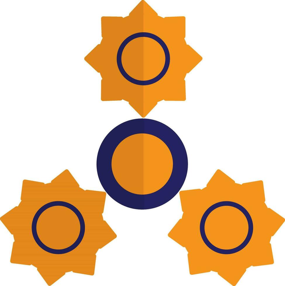 Spinner icon for machine concept in half shadow. vector