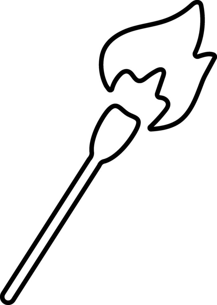 Torch with Flame. vector