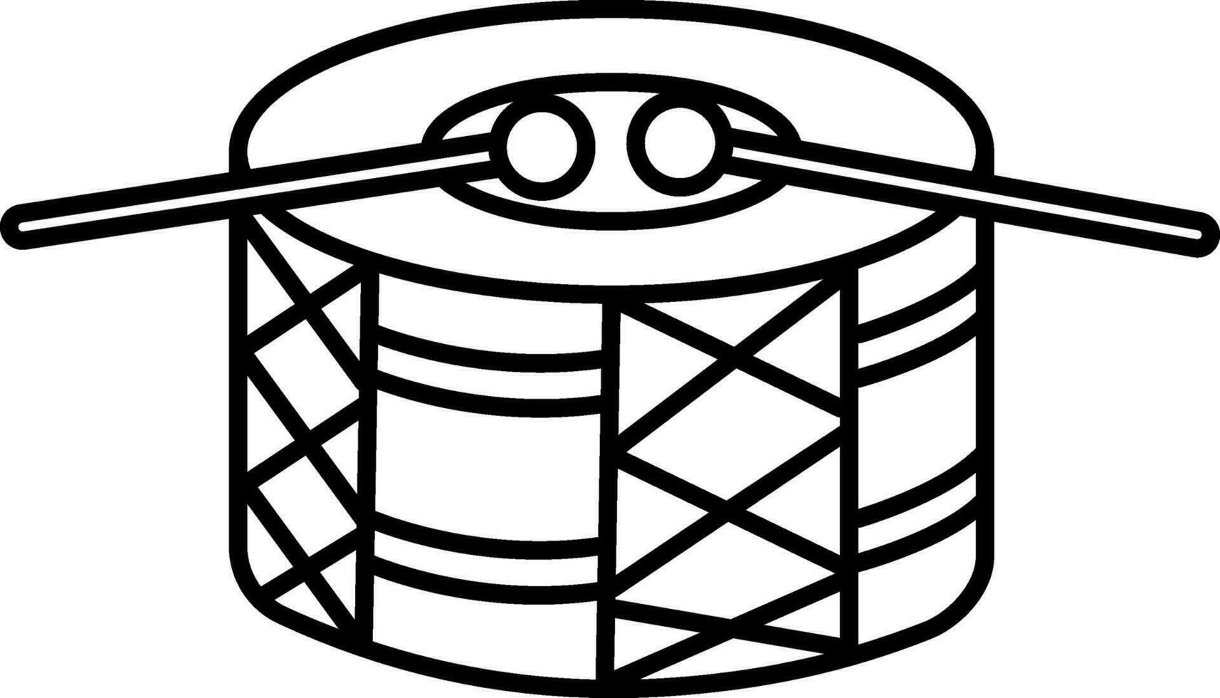 Vector Drum sign or symbol.