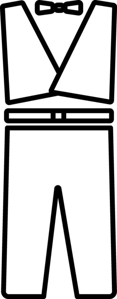 Flat illustration of men's dress. vector