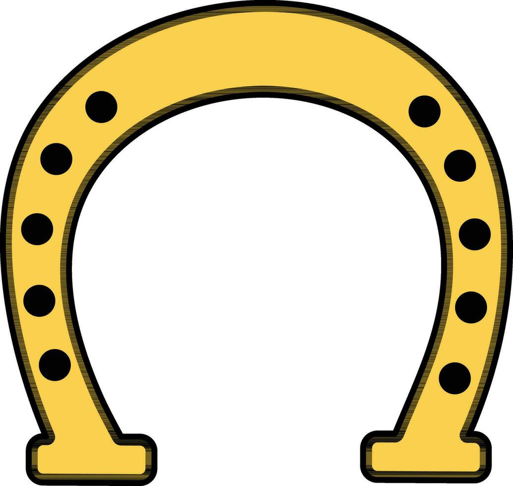 Flat illustration of Horseshoe. vector