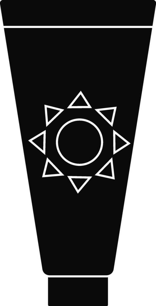 black and white sunblock cream. vector