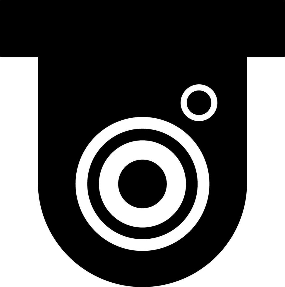 Black and white cctv camera. vector