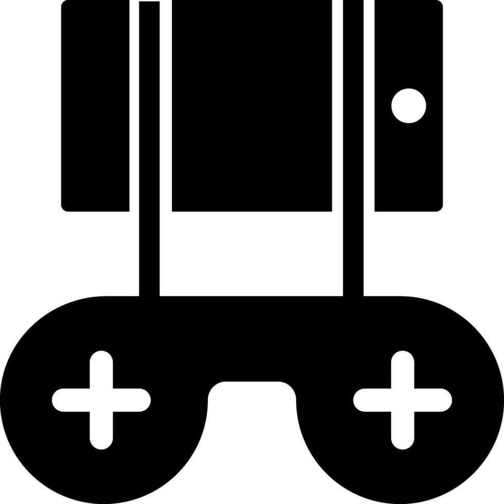 negro y blanco gamepad en plano estilo. vector