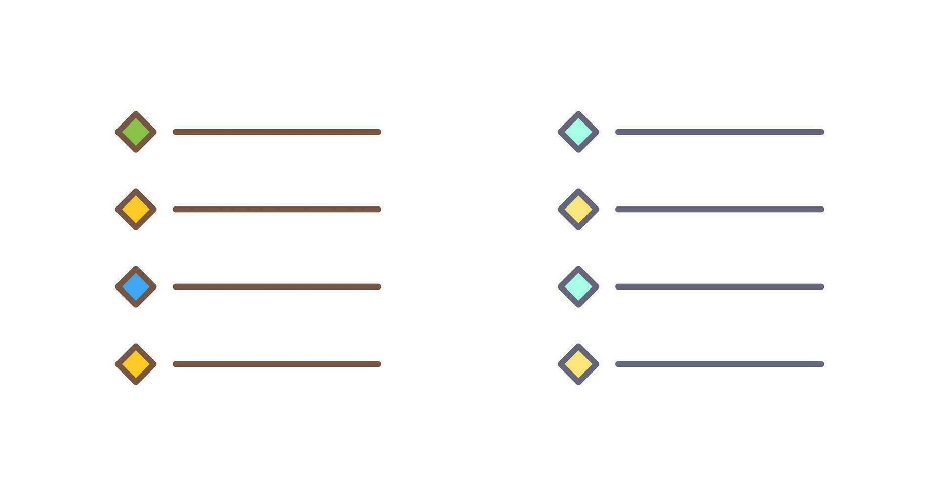Unique Numbered list Vector Icon