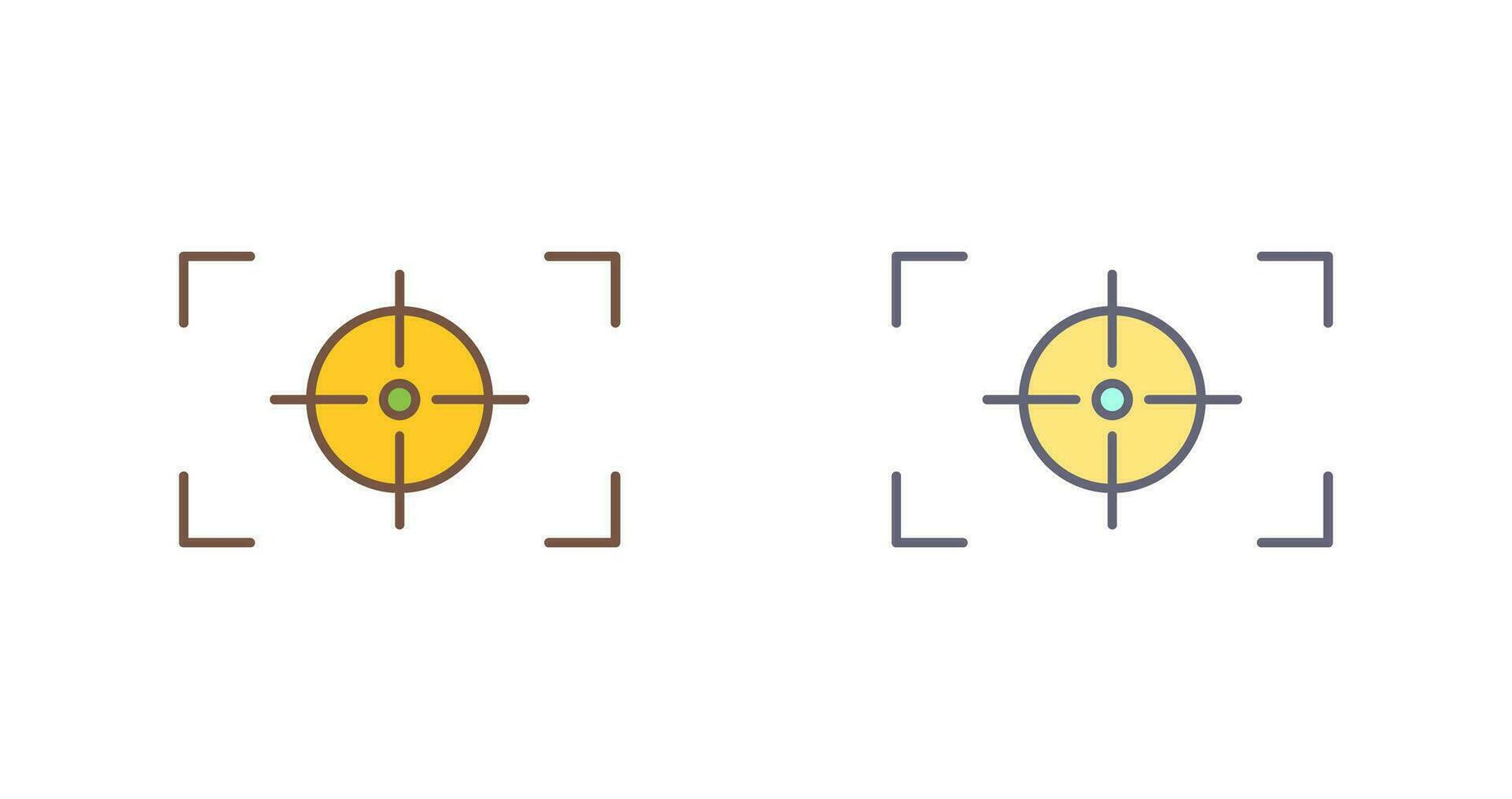 Unique Focus Horizontal Vector Icon