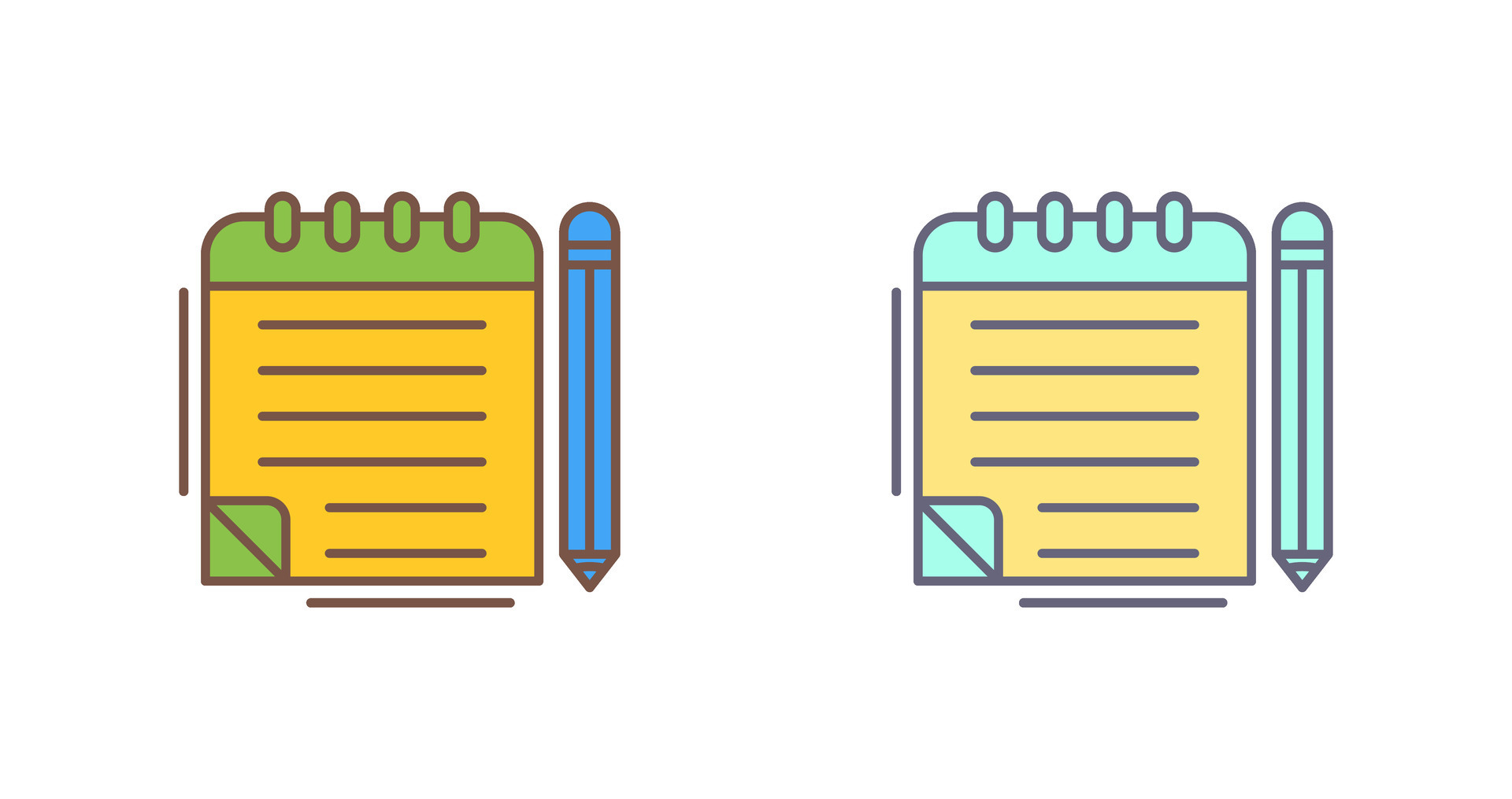 Notepad Vector Icon 24918210 Vector Art at Vecteezy