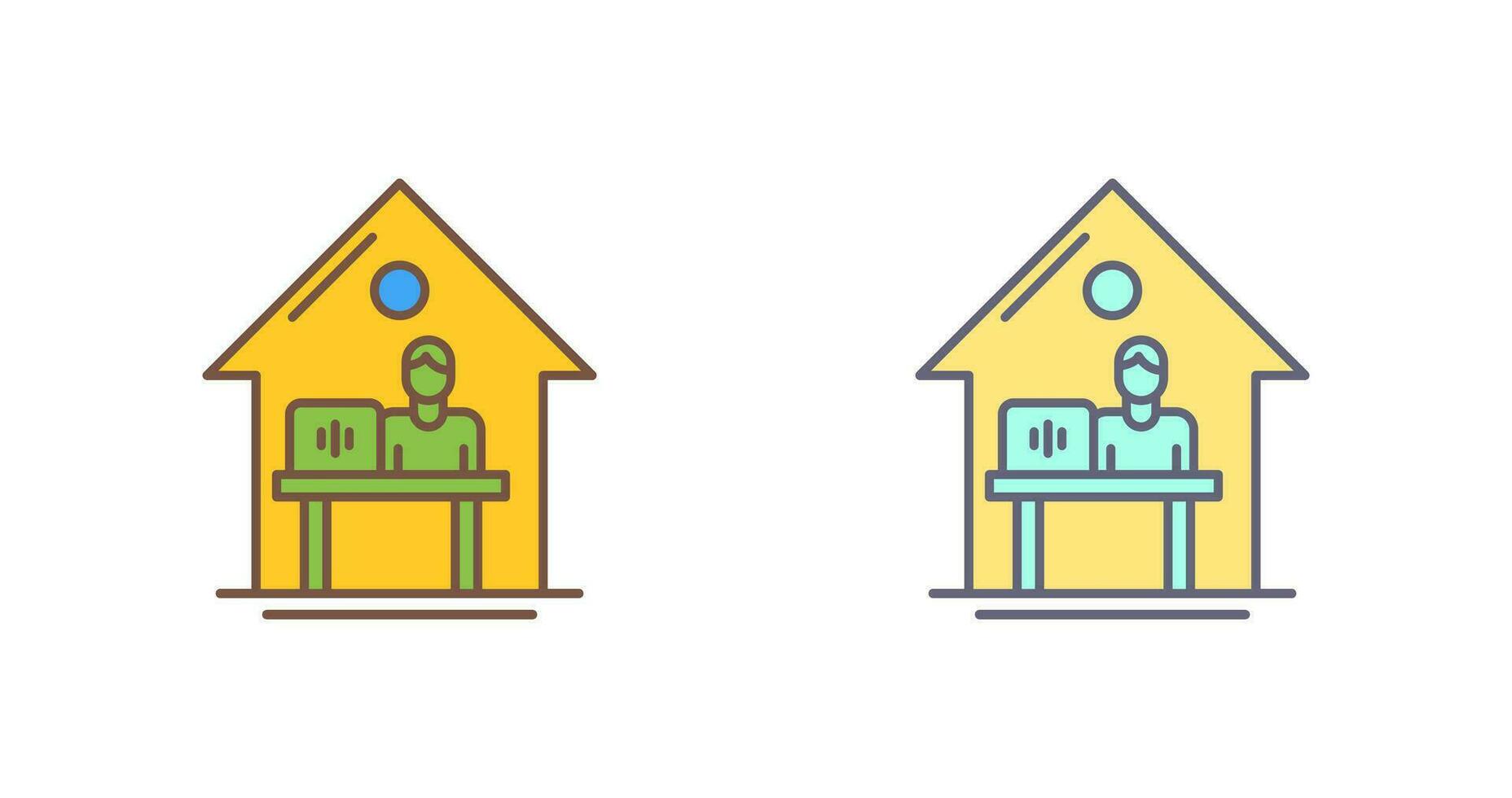 Work At Home Vector Icon