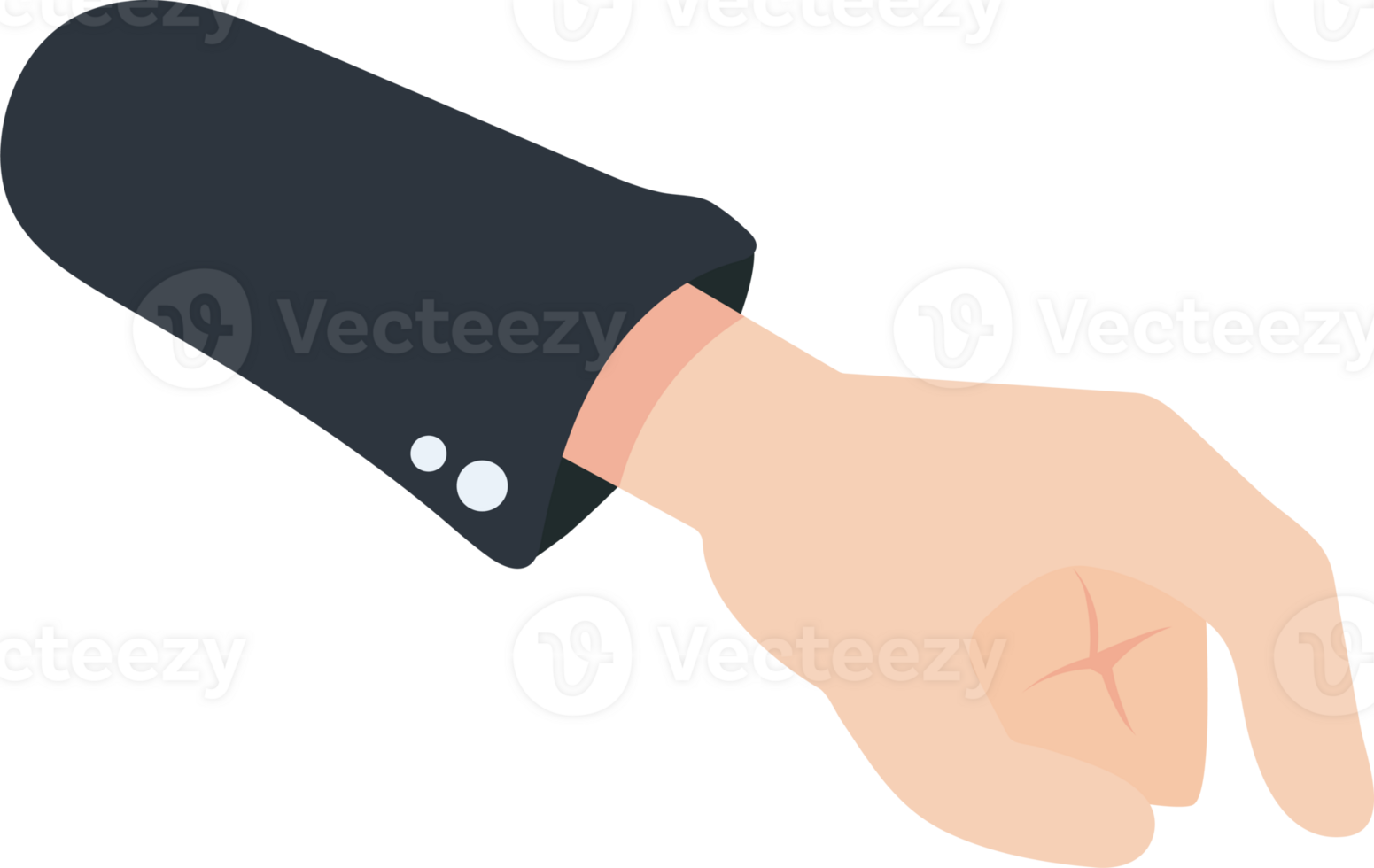 Flat Hand Isolated icons Flat Color illustration Png