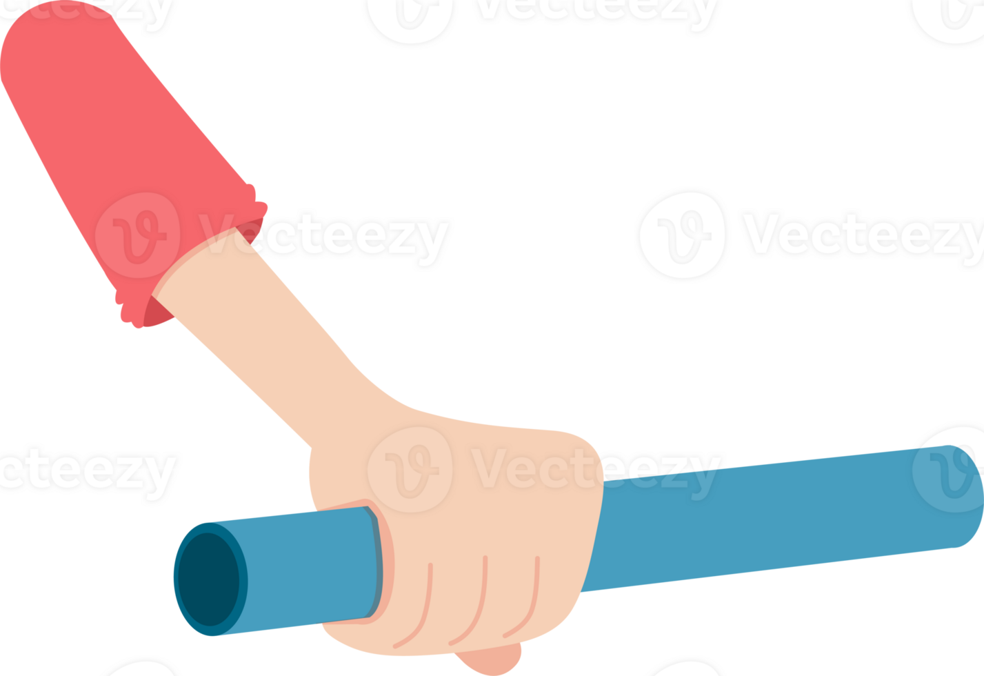Flat Hand Isolated icons Flat Color illustration Png