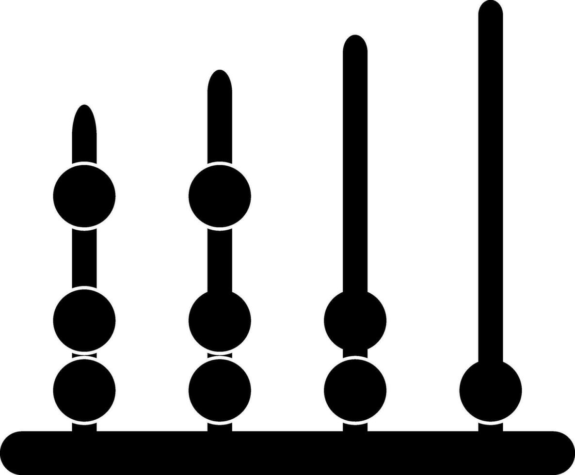 Black and white adjustment levels. Glyph icon or symbol. vector