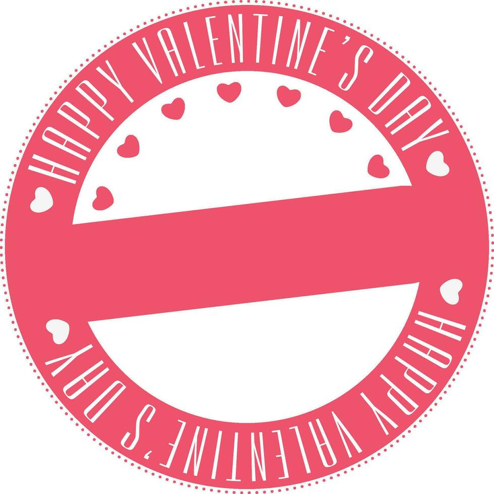 Happy Valentine's Day Sticker or Label design. vector