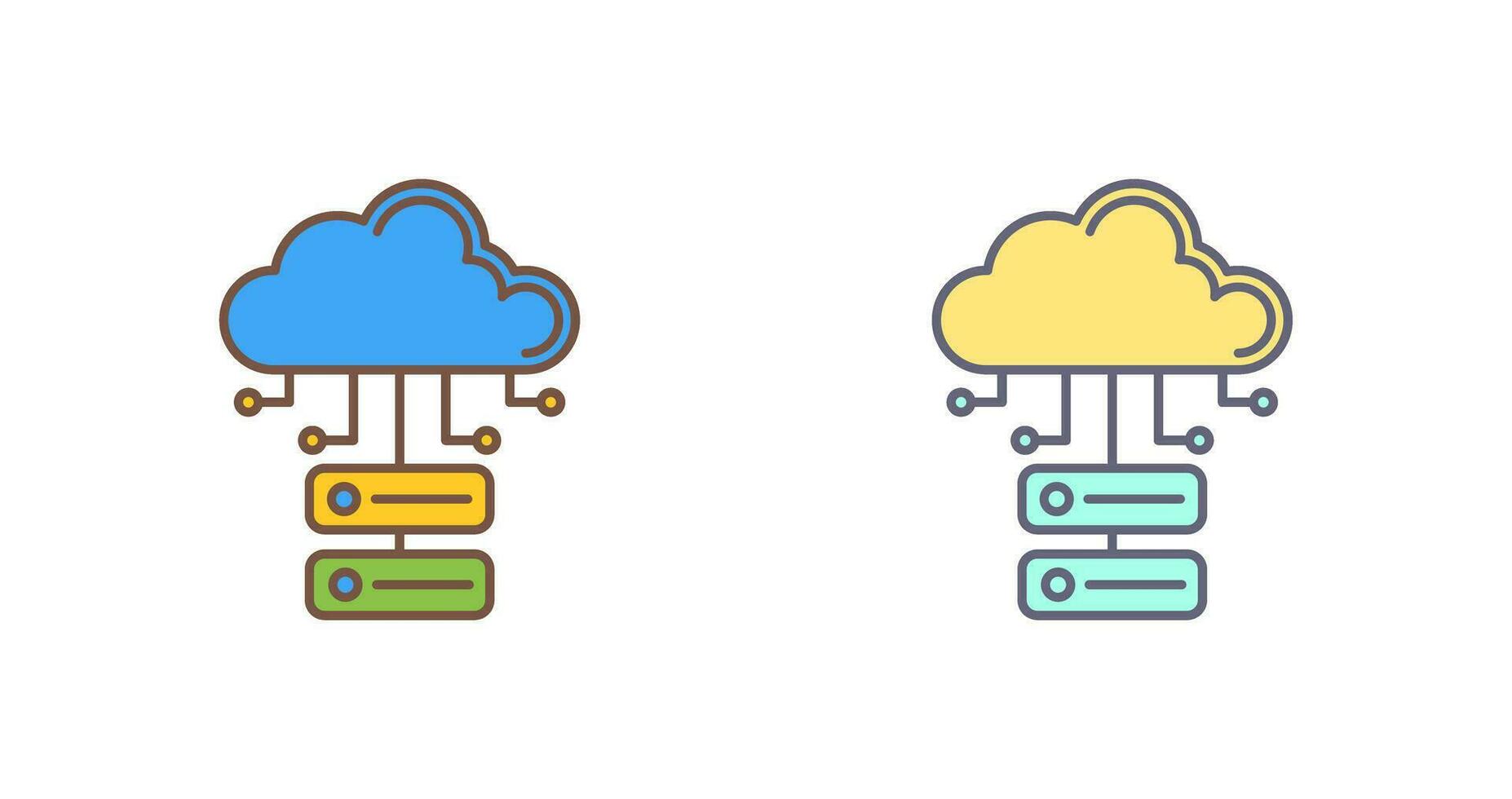 Cloud Database Vector Icon