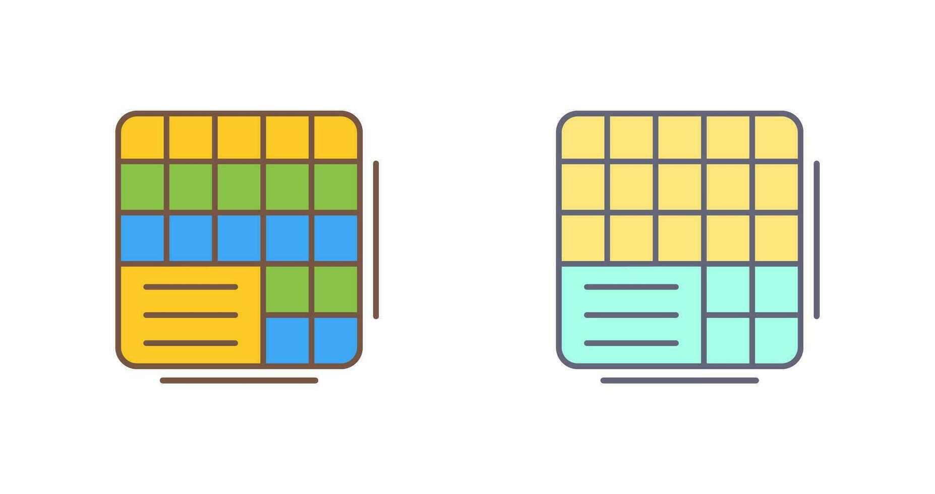 Table Data Vector Icon