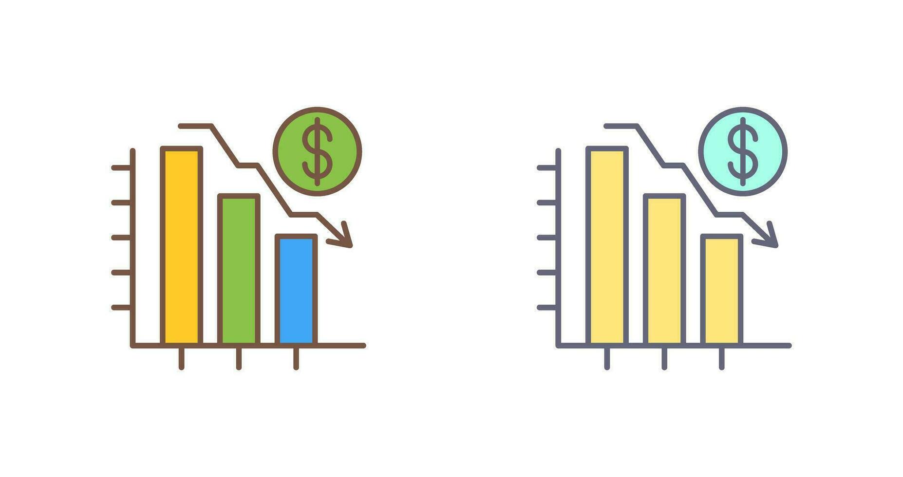Chart Down Vector Icon