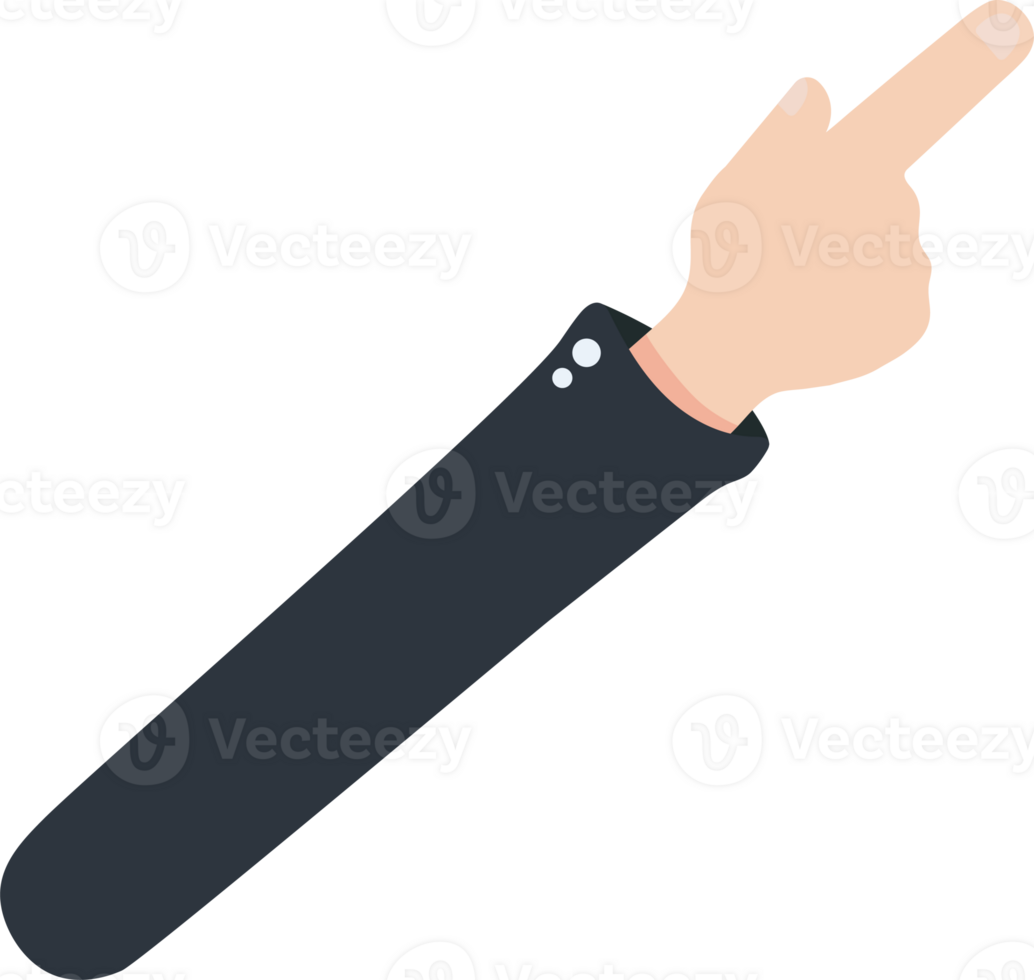 Flat Hand Isolated icons Flat Color illustration Png