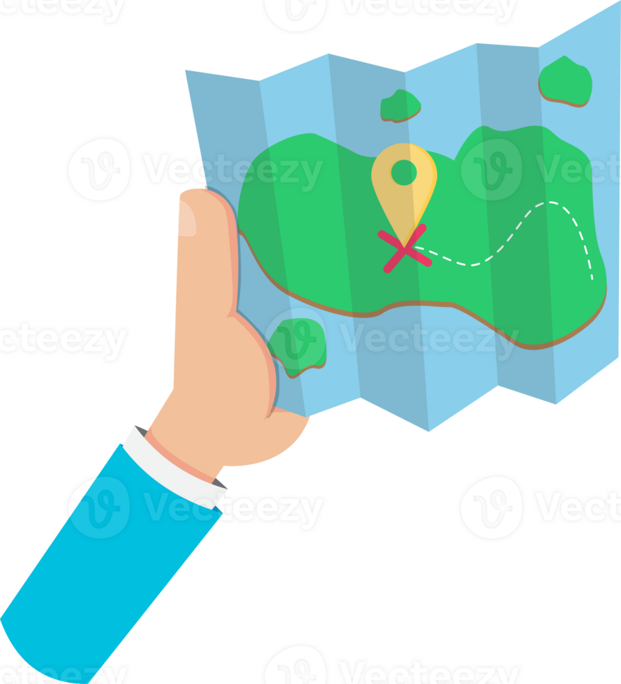 Flat Hand Isolated icons Flat Color illustration Png