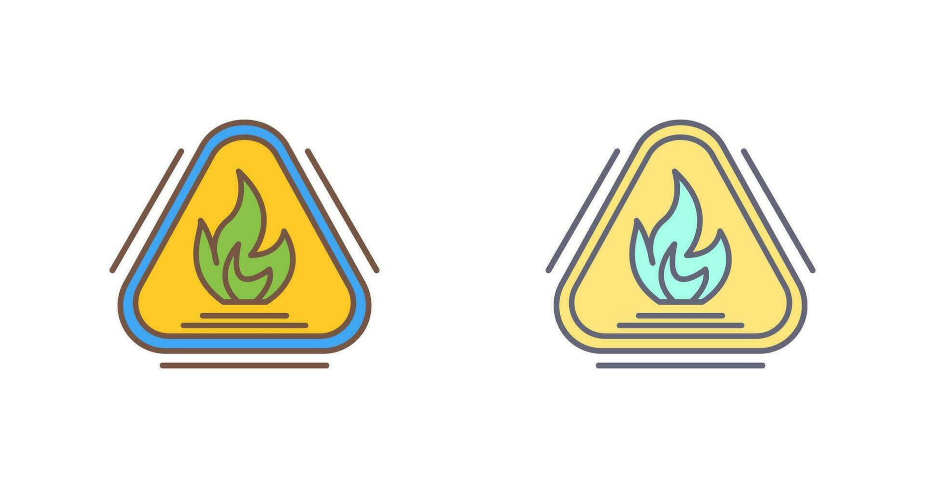 Caution Fire Vector Icon