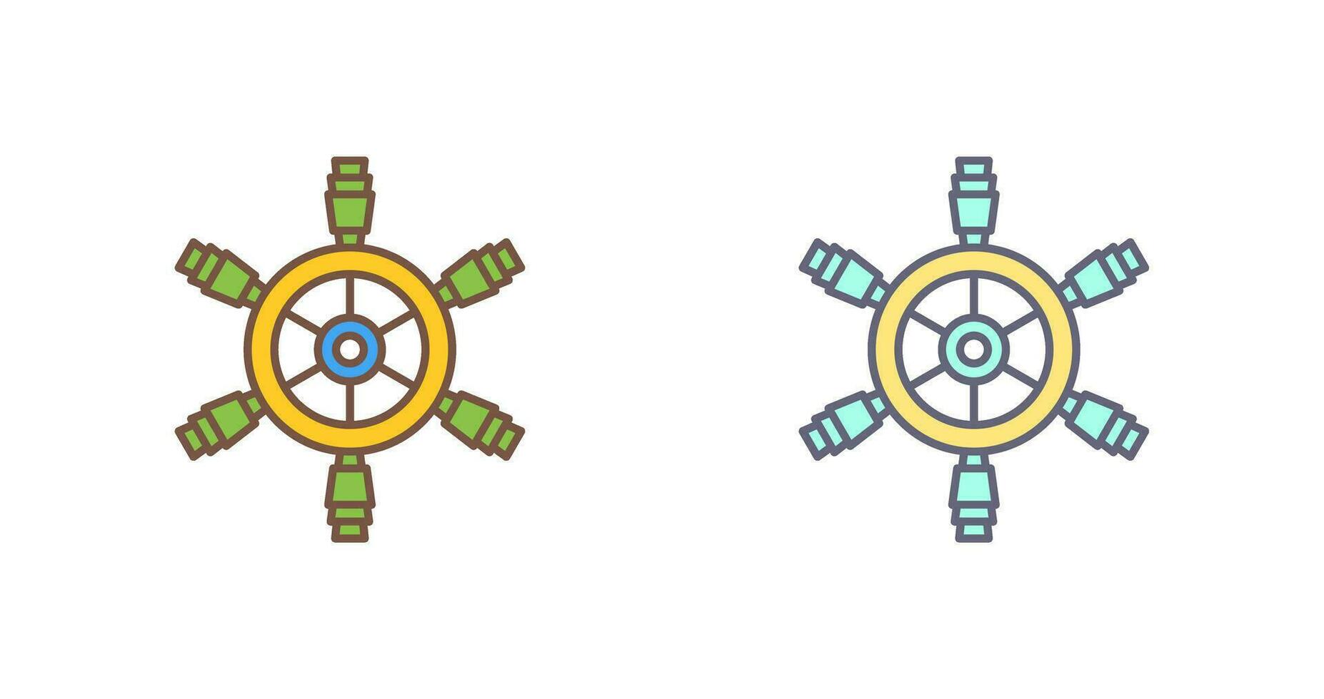 Ship Wheel Vector Icon