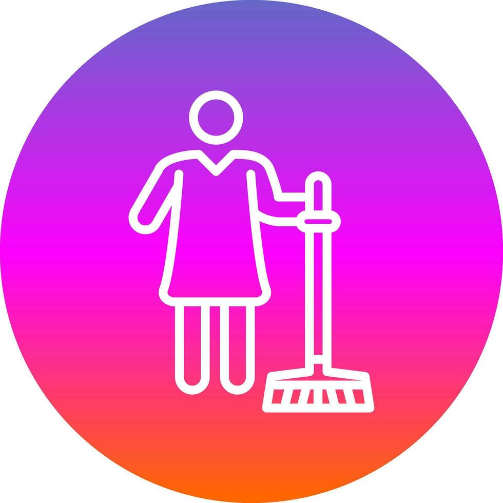 Charwoman Vector Icon Design