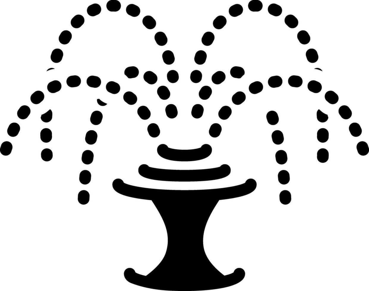 solid icon for fountain vector