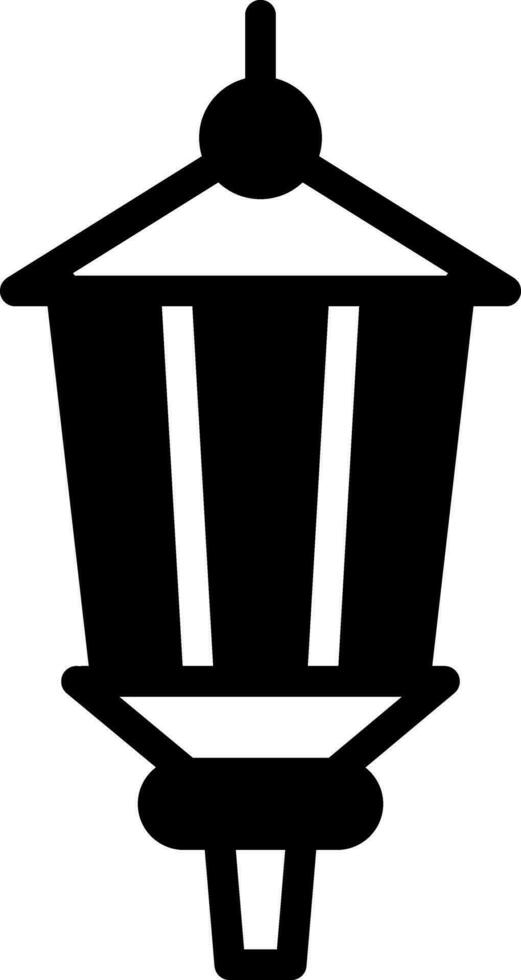 solid icon for lamp post vector