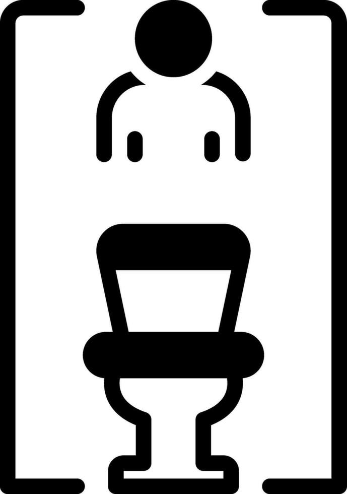 solid icon for restroom vector