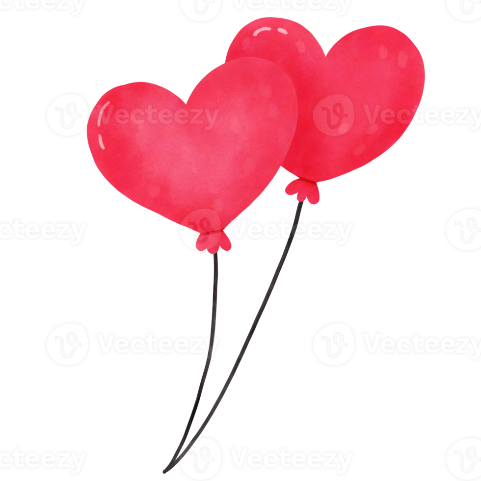 two heart balloons png