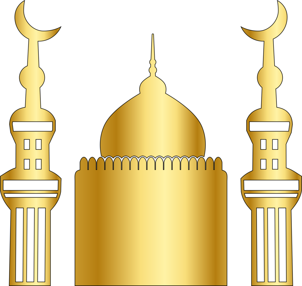 Golden Mosque Design png