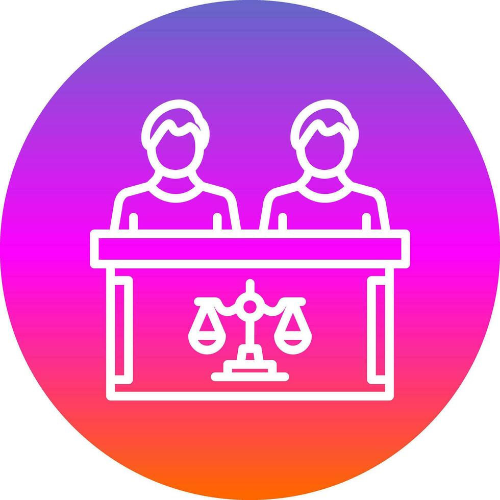 Tribunal Vector Icon Design