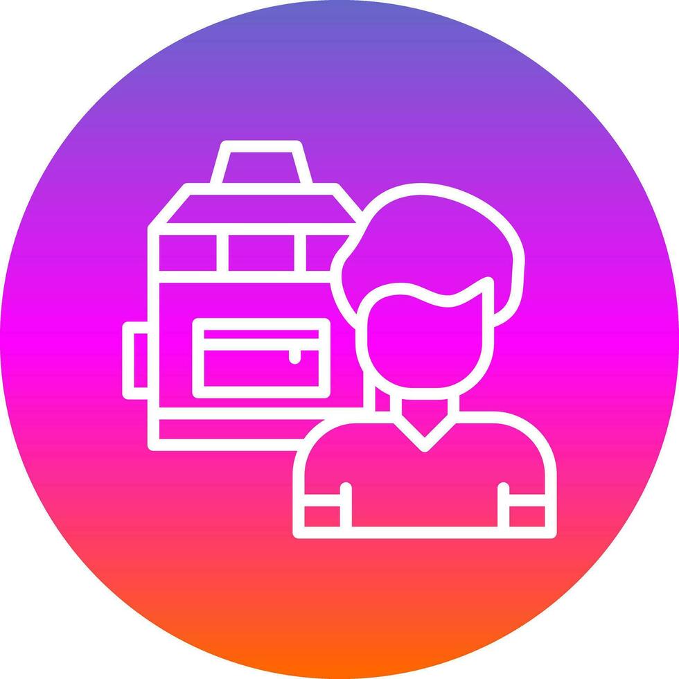Backpacker Vector Icon Design
