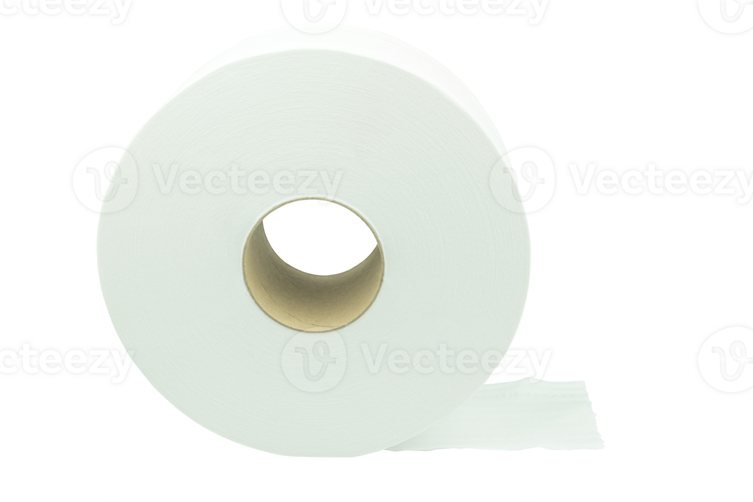 Toilet paper large or Tissue roll sanitary vertical and household, Close up detail of vertical clean toilet paper roll. Tissue is lightweight paper or light crepe paper. on transparent background, png