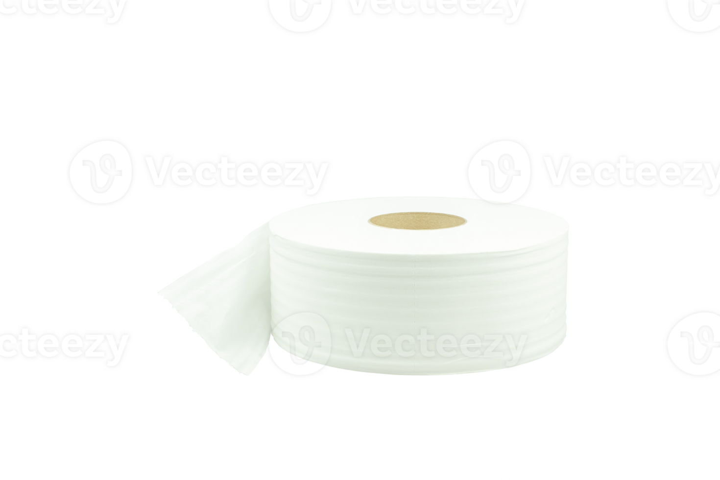 toalett papper stor eller vävnad rulla sanitär vertikal och hushåll, stänga upp detalj av vertikal rena toalett papper rulla. vävnad är lättvikt papper eller ljus crepe papper. på transparent bakgrund, png