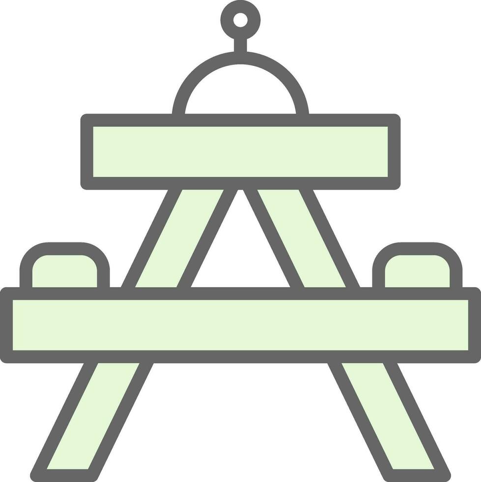 Picnic table Vector Icon Design